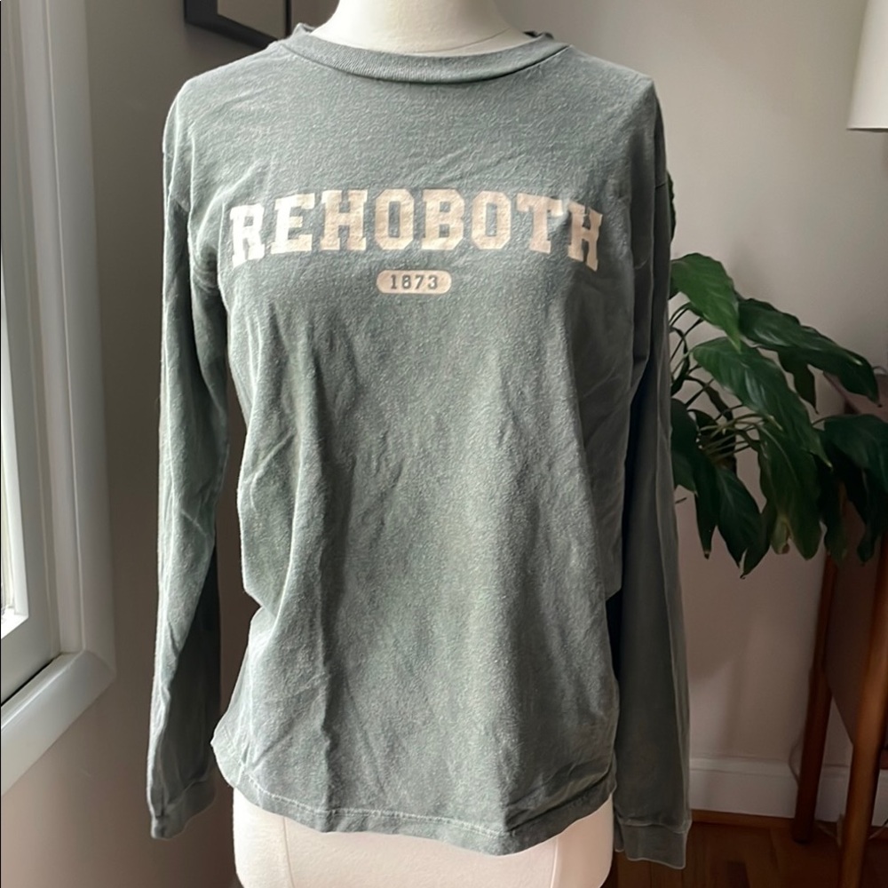 Earthy Green Long Sleeve 100% cotton Rehoboth t-Shirt